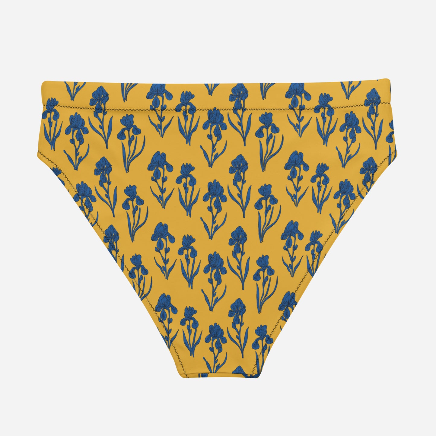Sunlit Irises - Recycled High-Waisted Bikini Bottom