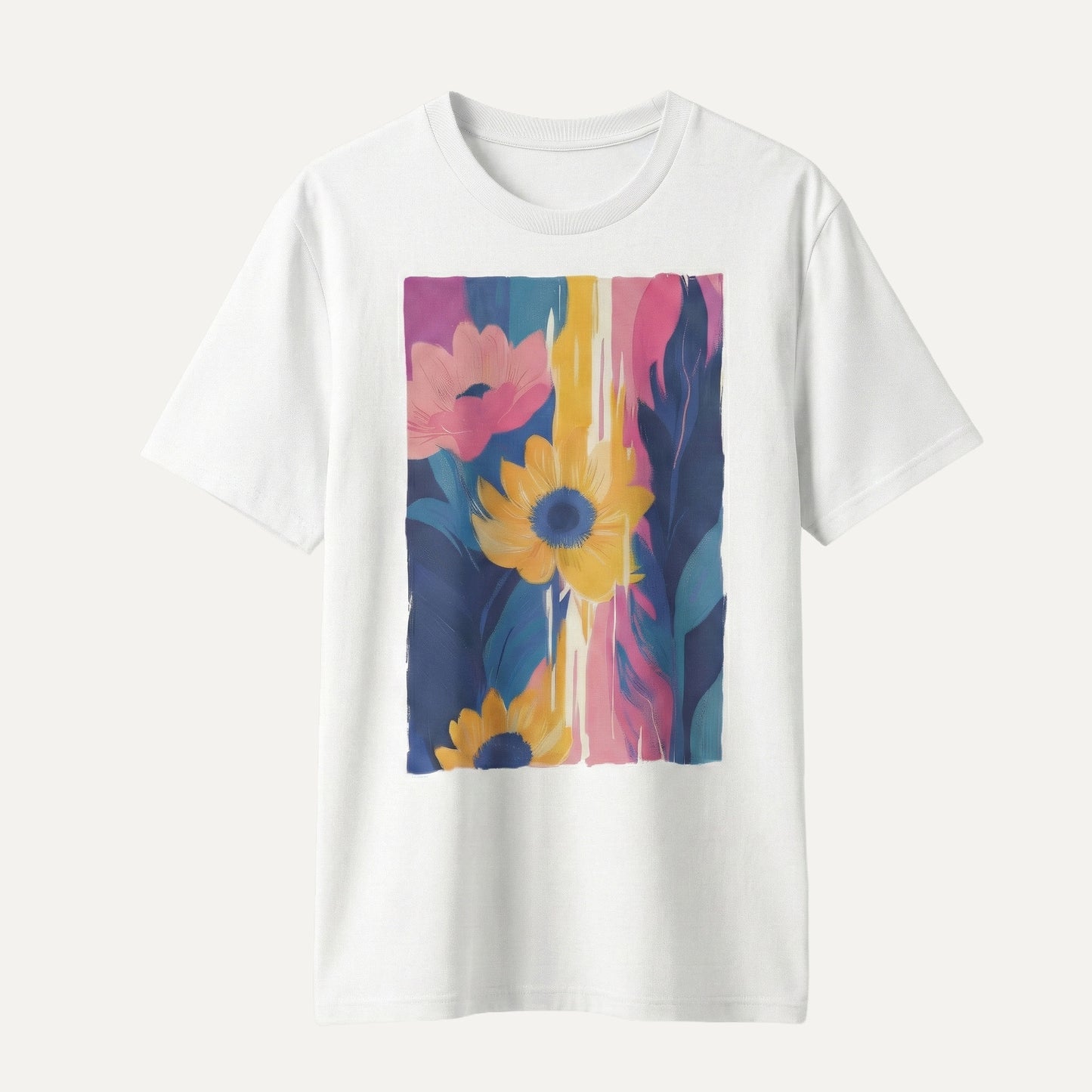 Midnight Bloom – Sunflowers Art Organic T-Shirt
