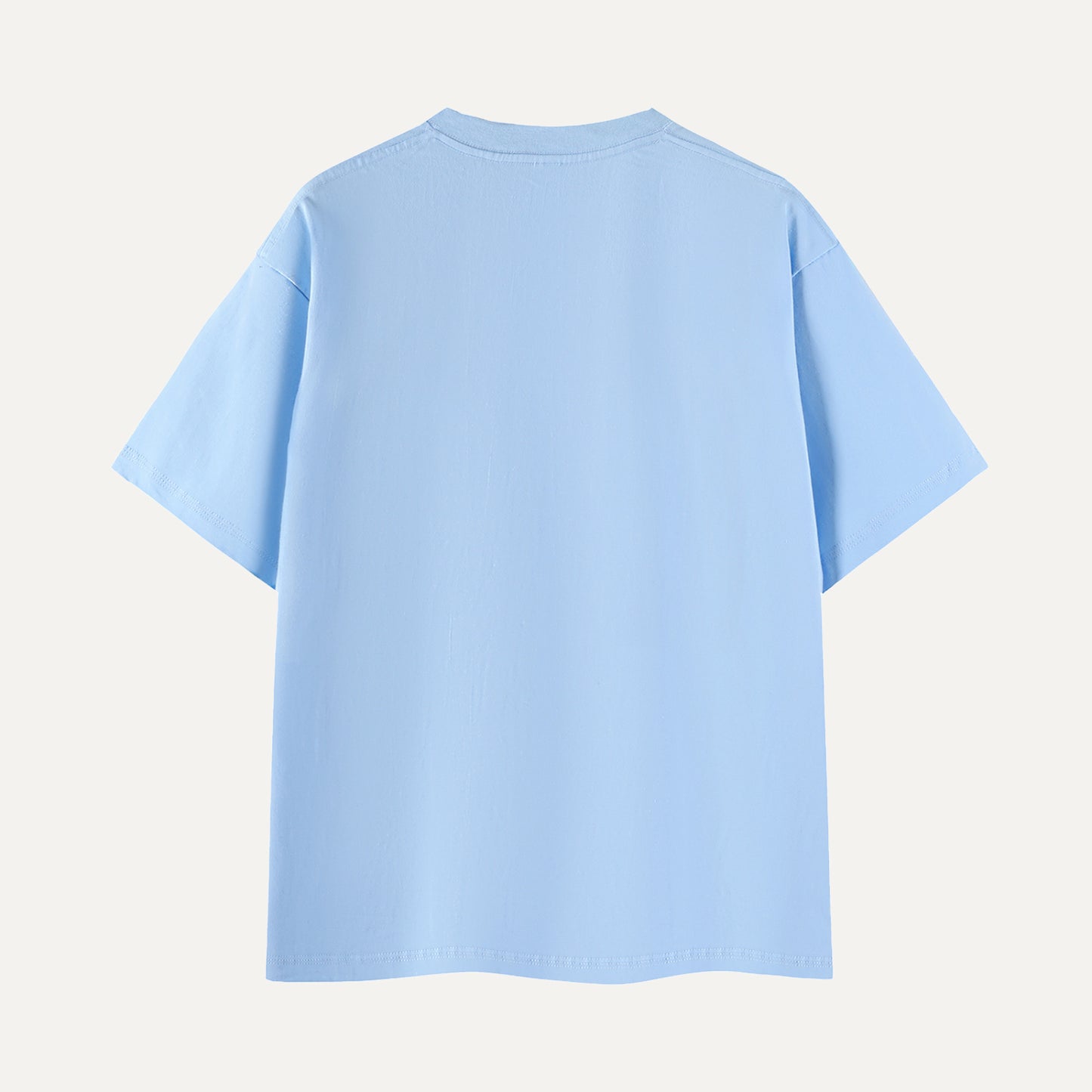 Light blue t-shirt on a white background