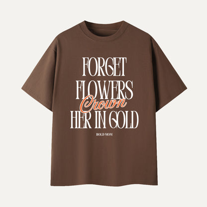 Brown t-shirt with motivational quote on a white background