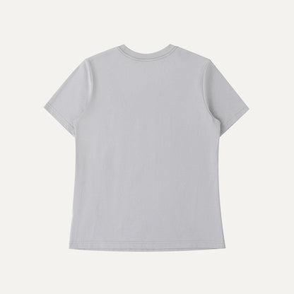 Plain light gray t-shirt on a white background