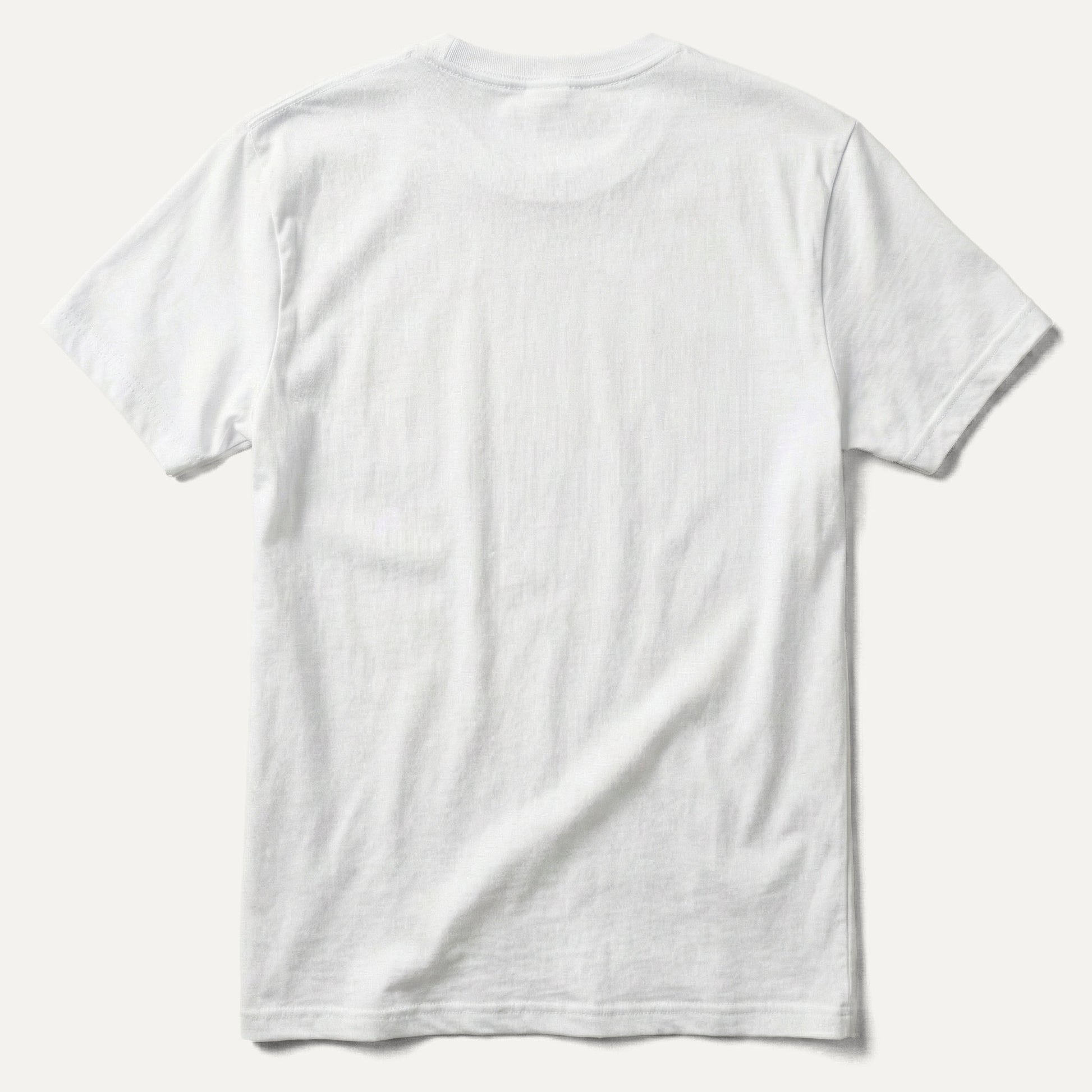 White t-shirt on a light gray background