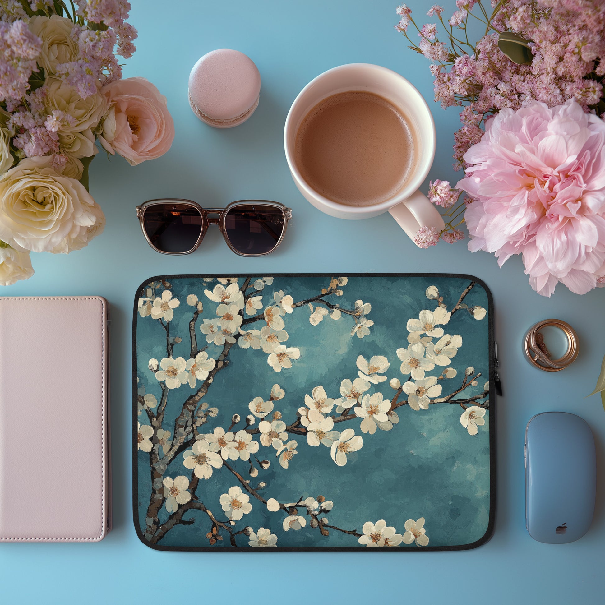 Almond Blossoms Noir - Laptop Sleeve