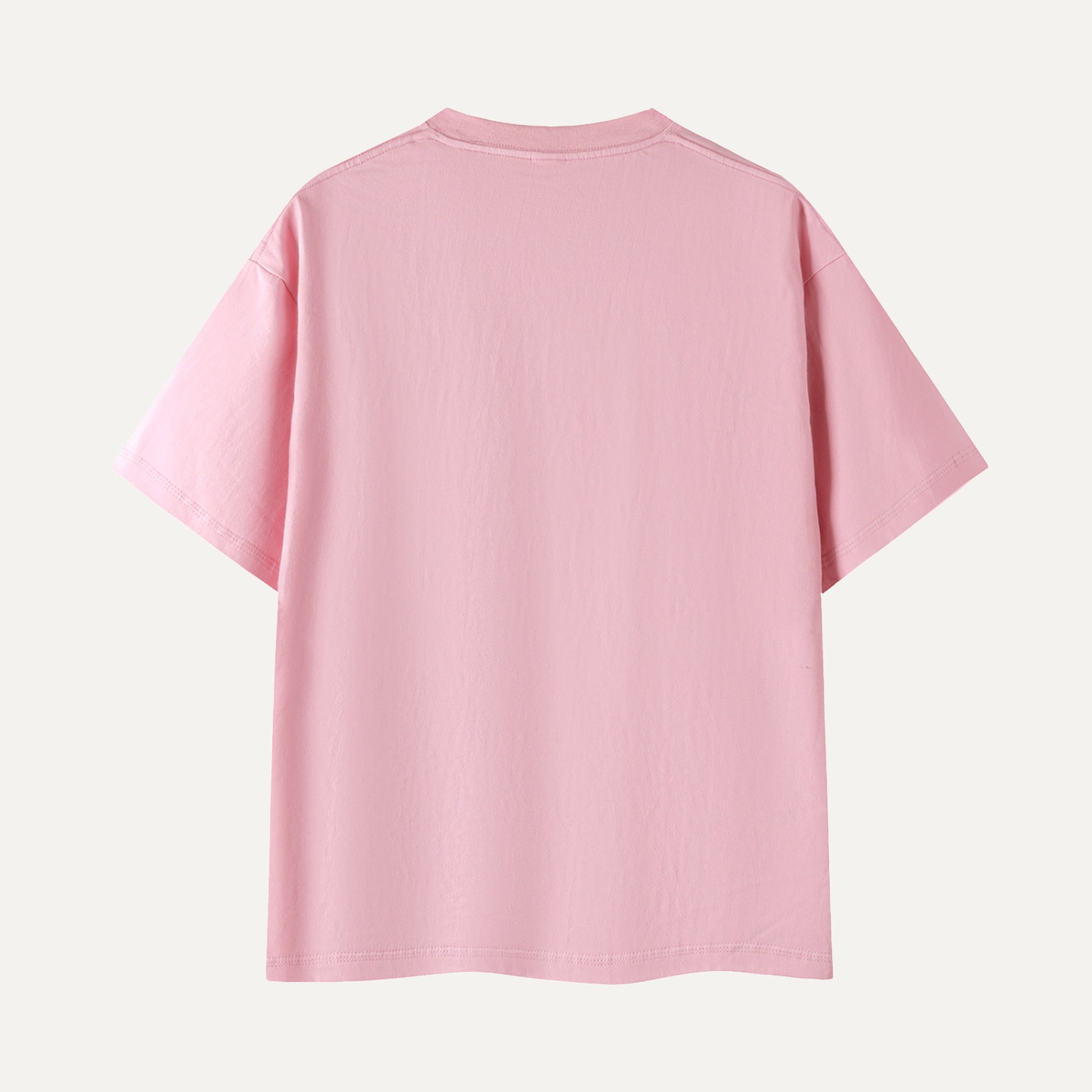 Pink t-shirt on a light gray background