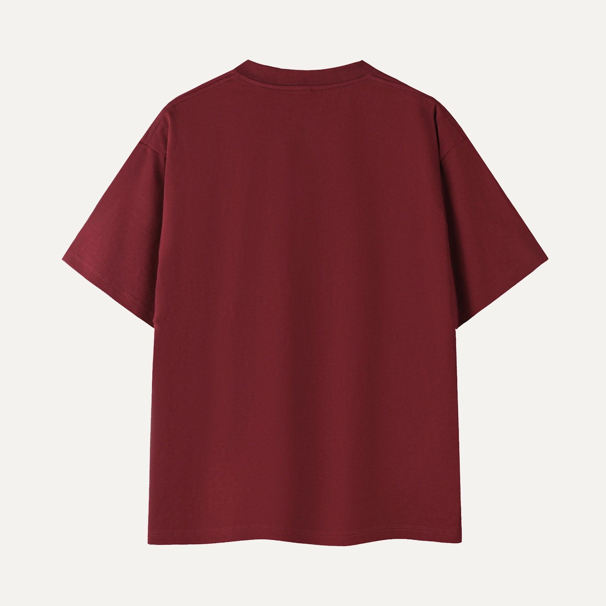 Maroon t-shirt on a white background