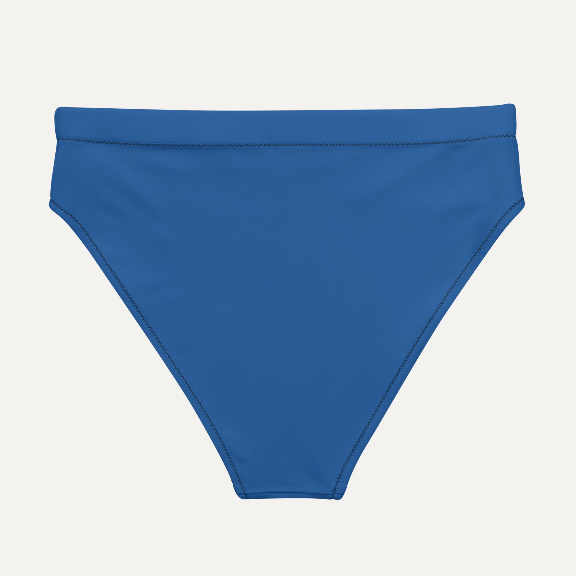 Blue bikini bottom on a light gray background