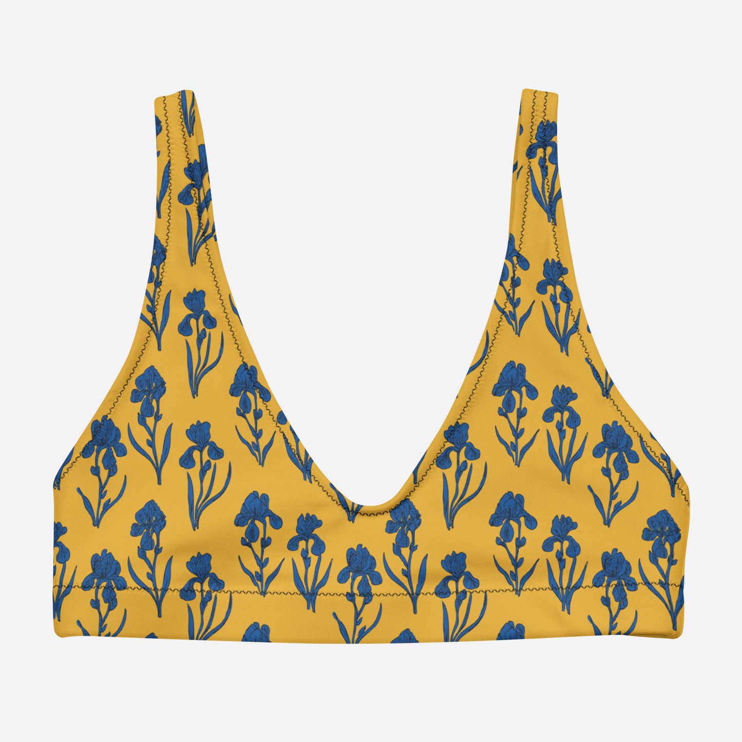 Sunlit Irises - Recycled Padded Bikini top