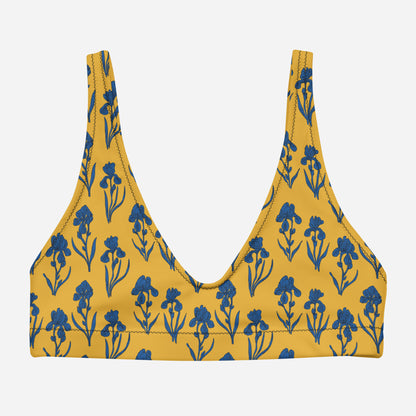 Sunlit Irises - Recycled Padded Bikini top