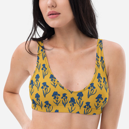 Sunlit Irises - Recycled Padded Bikini top