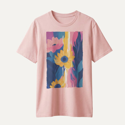Midnight Bloom – Sunflowers Art Organic T-Shirt