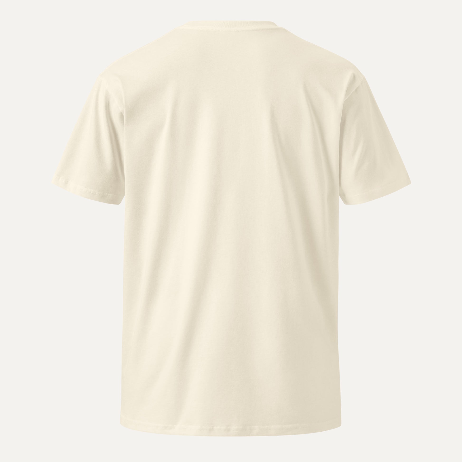 Beige t-shirt on a white background