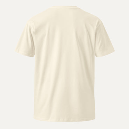Beige t-shirt on a white background