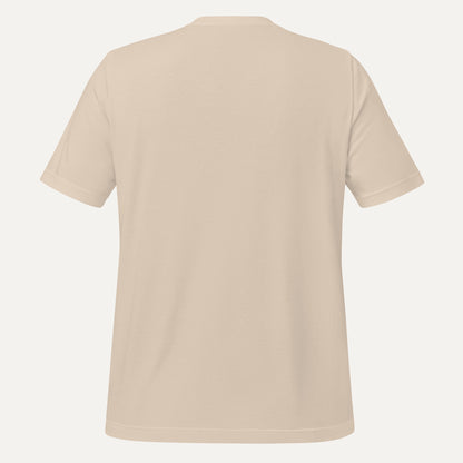 Beige t-shirt on a white background